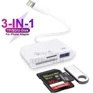 3 in 1 Usb Sd Tf Memory Card Reader for iPhone