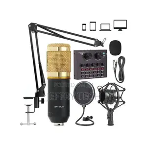 Bm800 Condenser Microphone Kit + V8 Sound Card