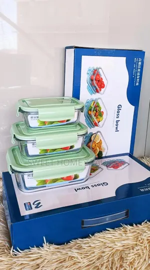 3 PCS Glass Containers