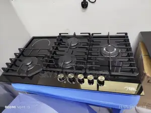 Khal 4 Gas(1 Wok) + 1 Electric Ceramic Plate Hob,Black 90cm