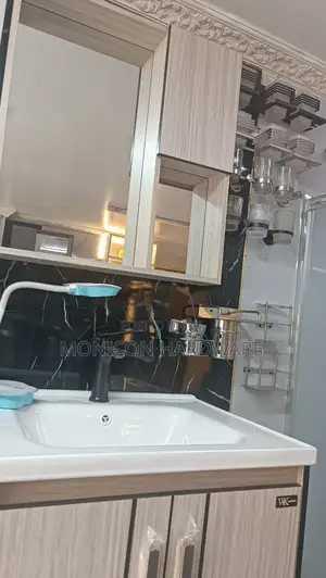 Biege Vanity Cabinet
