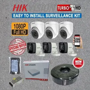 2 Megapixels Hikvision 6 1080p Full Hd CCTV Cameras Full Kit