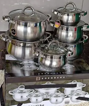 ##Cookware!!12 Pieces Stainless Steel Edenberg Set