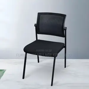 Office Chair:Lightweight Black Mesh Chair With Steel Legs
