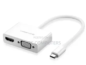 Ugreen Usb Type C to Hdmi + Vga Converter (White)