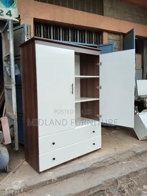 Walnut and White Clothes Cupboard/ Wardrobe in Kenya
