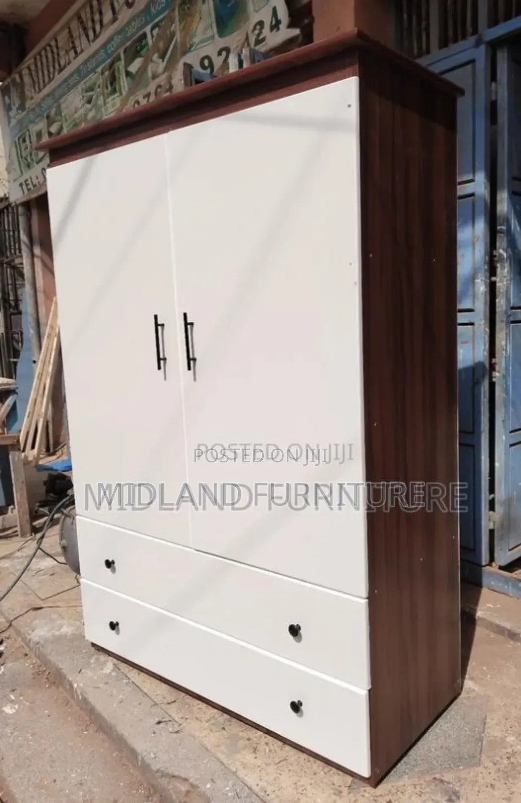 Walnut and White Clothes Cupboard/ Wardrobe in Kenya