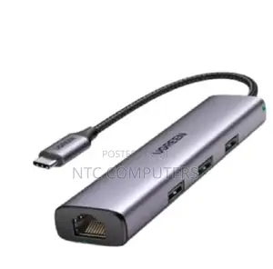 Ugreen Usb-C to 3×Usb3.0 Hub+Rj45 (1000m) Ethernet Adapter