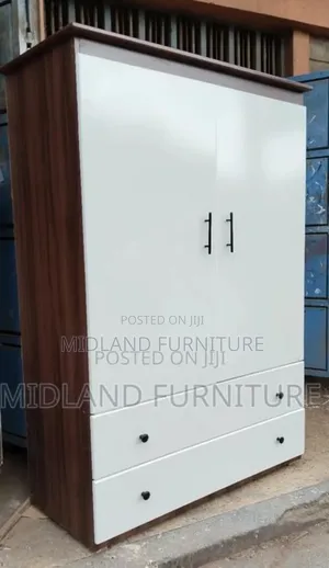 Walnut and White Clothes Cupboard/ Wardrobe in Kenya
