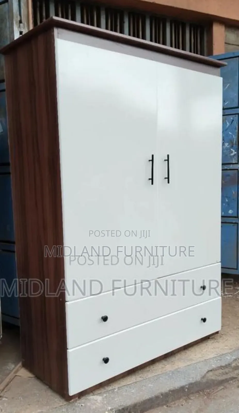 Walnut and White Clothes Cupboard/ Wardrobe in Kenya