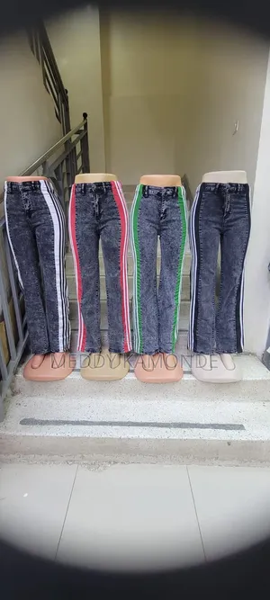 Classy Stripe Red/Green Mummy Jeans