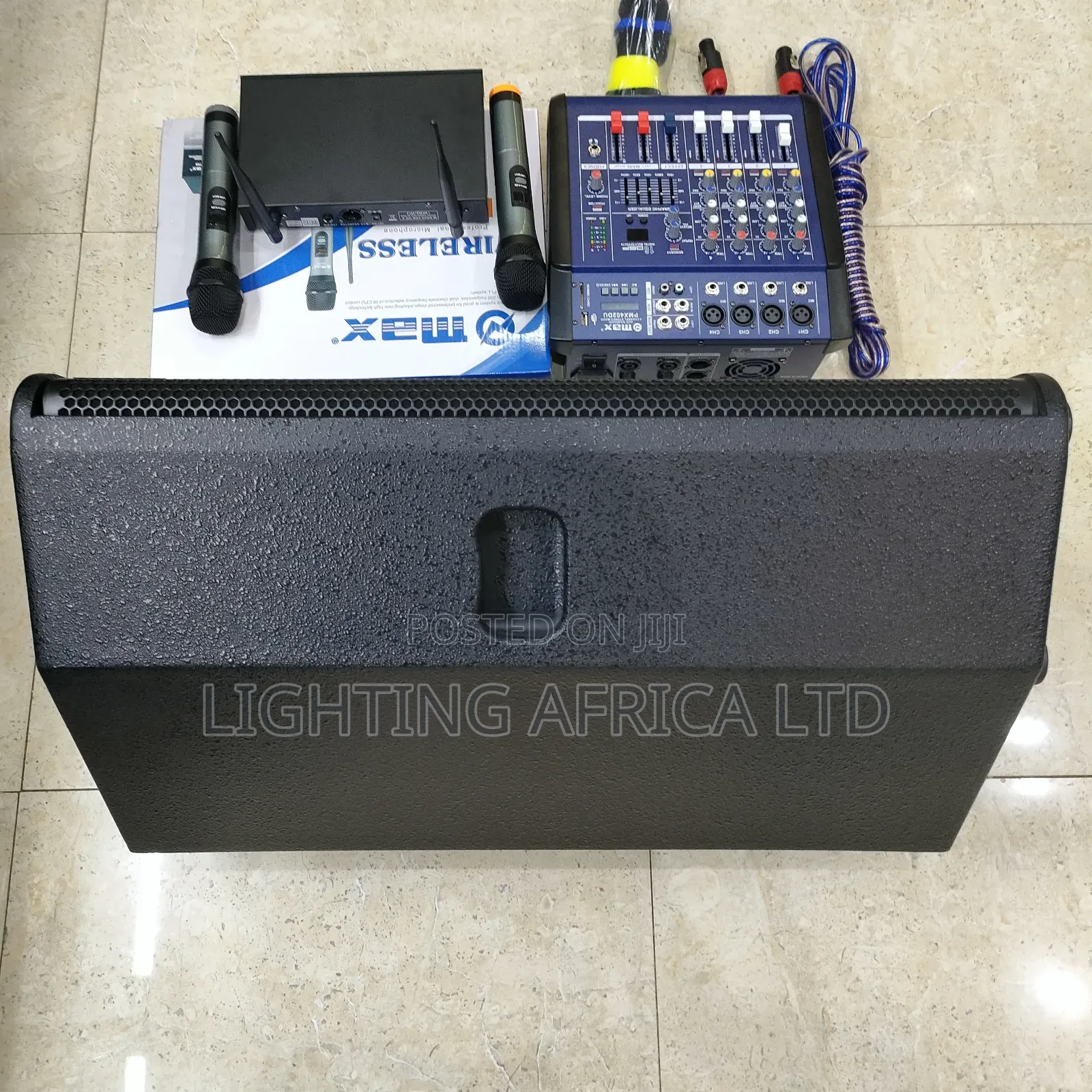 2000w Nexo Speaker + 4 Ch Mixer + Wireless Microphone