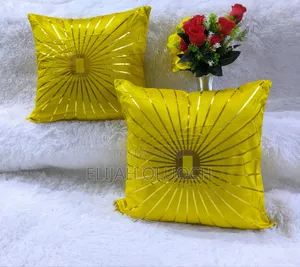 Yellow Gold Print Pillow Cases