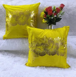 Yellow Gold Print Pillow Cases