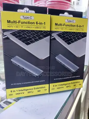 6-in-1 Usb C Hub 30hz Type C to Hdmi Adapter
