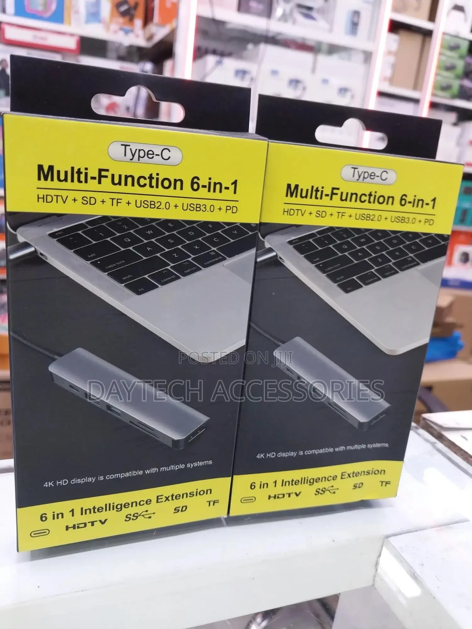 6 in 1 Usb-C Hub Multi-Port Adapter Usb Type C Hub Adapter