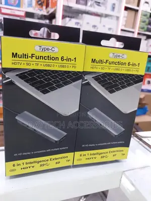 6 in 1 Usb-C Hub Multi-Port Adapter Usb Type C Hub Adapter