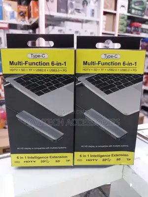 6 in 1 Usb-C Hub Multi-Port Adapter Usb Type C Hub Adapter