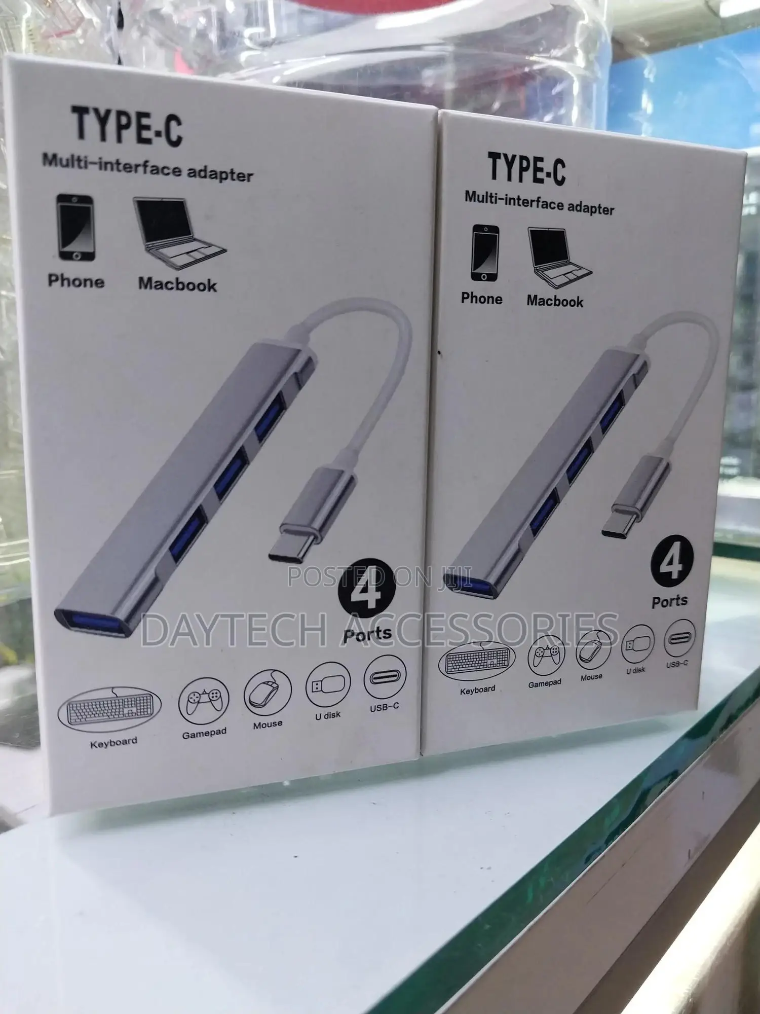 Usb Type-C to 4-in-1 Port Usb Hub Adapter
