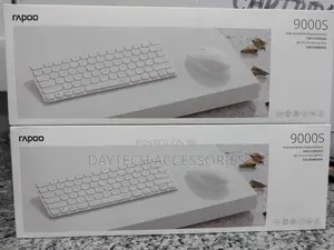 Rapoo - 9000s Portable Wireless Keyboard Mouse -White