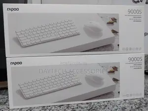 Rapoo - 9000s Portable Wireless Keyboard Mouse -White