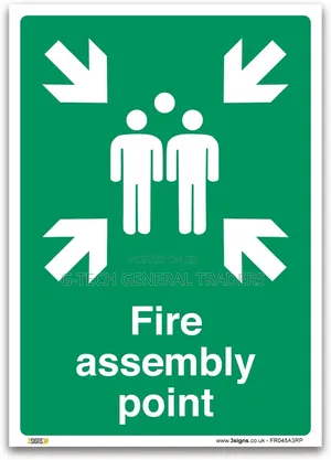 Fire Assembly Sign For Safety