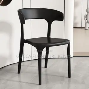 Dining Chair: Plastic Modern Dining Seat With Synthetic Legs