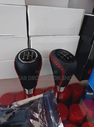 Leather 5 Speed Black Universal Fit Gear Top Cover
