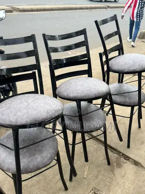 Restaurant And Bar Grey Low Flat Chairs