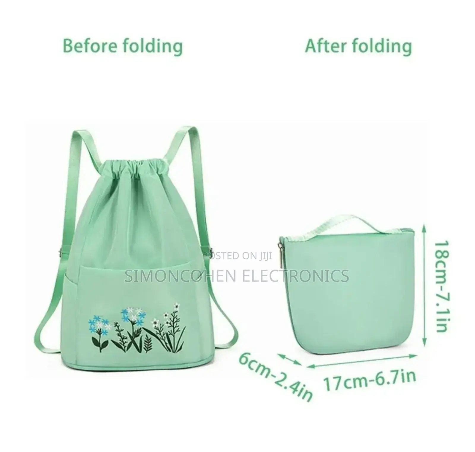 Waterproof Simple Foldable Flower Back Pack Bag