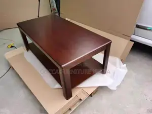 Office Tables:120cm Thick Long Mahogany Coffee Table