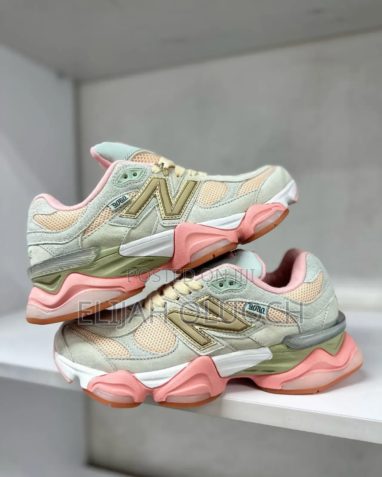 Pink Leather New Balance 9060