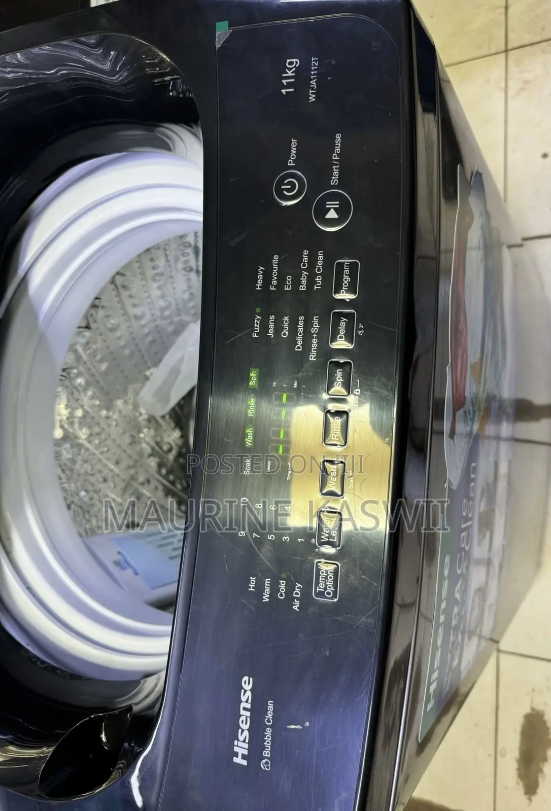Hisense 11kgs Top Load Automatic Washing Machine Wtja1112t