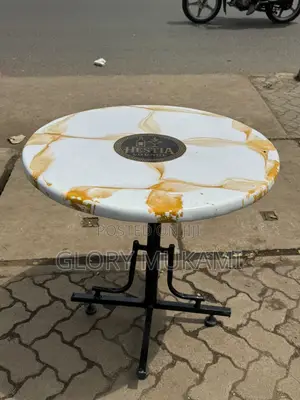 Round Marble Restaurant Table With Logo