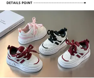 Maroon Black Pink Kids Shoes