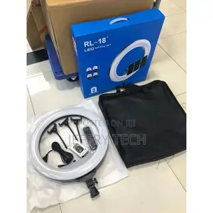 18-Inch Led Ring Light With Adjustable Brightness, Multi-Col
