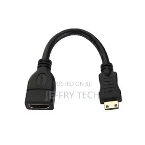 17cm Gold Plated Mini Hdmi Male to Hdmi 19 Pin Female Cable