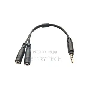 3.5mm Earphone Headphone Male to 2 Female Y Splitter Audio