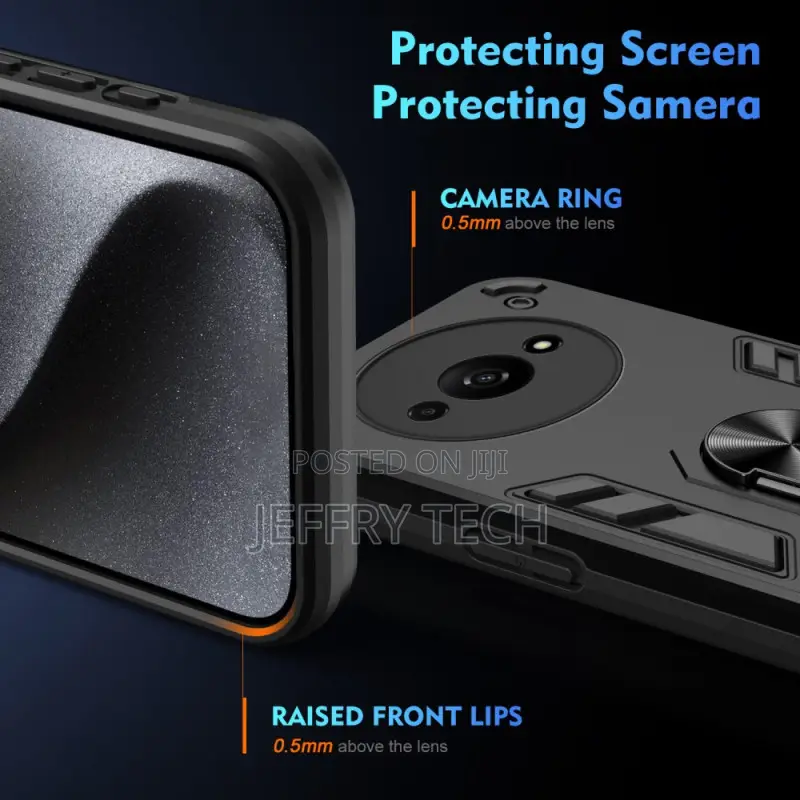 Xiaomi Redmi A3 / Poco C61 Car Holder and Rotating Ring Case