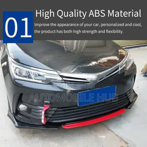 Universal Car Bumper Lips- 4pcs Red Black