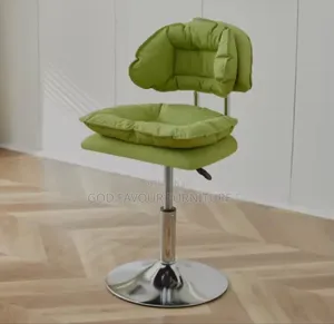 Green Swivel Comfy Counter Taburete Bar Stool Kh6y