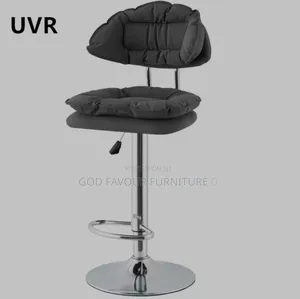 Black Armless Counter Height Bar Stool With Metal Base Qw8u