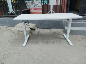 White Standing Electric Table 120cm