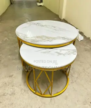 Coffee Table Pure Marble Top Nesting Marble