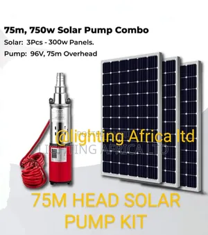Powerful Sun 75m/96v Head 3.0m^3 Submersible Pump With (3) 300w Solar