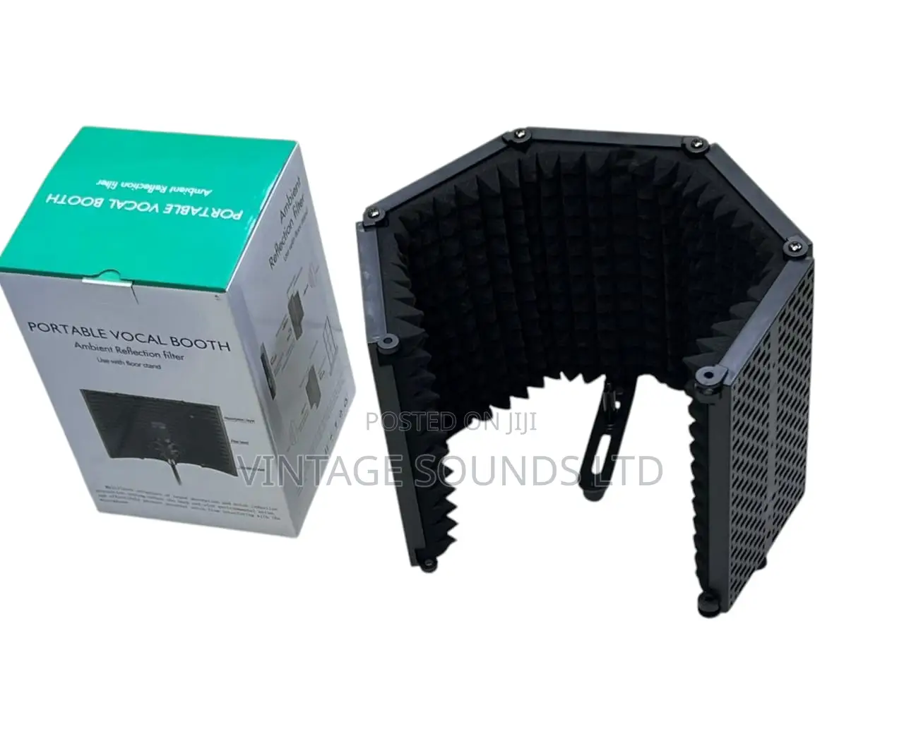 Microphone Isolation Shield Black Foldable