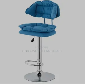 Blue Swivel Armless Height Bar Stool Yf4rd