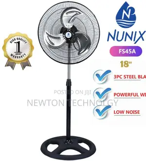 Nunix 18 Inches Free Standing Fan With Steel Blade