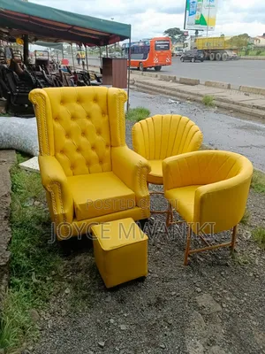 Pedicure Set and 2 Manicure Seats, Yellow 