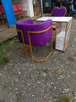 Manicure Set, Purple Seats Plus Marble Nail Table 